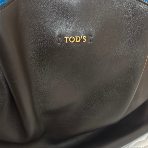 Tod's Vintage Black Leather Tote with Gold Accents Limited Edition Flower Bag - Picture 2 of 14